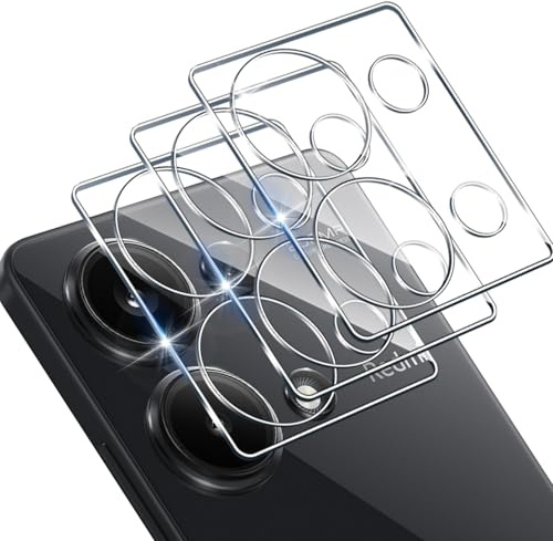 Xunzii 3 Pezzi Pellicola Fotocamera per Xiaomi Redmi Note 13 Pro 4G, Durezza 9H Vetro Temperato Camera Protezione Lente, Anti Graffi Senza Bolle HD Trasparenza Lente Protettiva Film