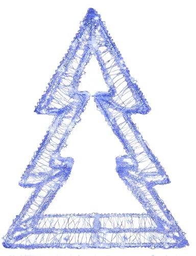 Albero di Natale in Metallo con 600 Luci LED Bianco freddo ghiaccio Decorazione Natalizia da Parete o da Appoggio ALLESTIMENTI VETRINA EVENTI