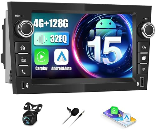 Zomolither 4GB+128GB Android 15 Car Stereo for Vauxhall/Opel Corsa D Astra Meriva Zafira, Wireless CarPlay & Android Auto, 7 IPS Touch Screen, BT/GPS/FM Radio, Support AHD Reversing Camera