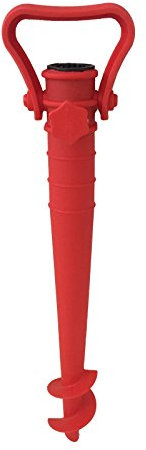 Euronovità Srl Picchetto trivella Scava Sabbia Supporto per ombrelloni 38 cm, in plastica con Maniglia, Mare Spiaggia