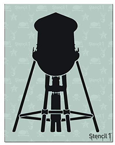 Watertower Schablone 21,6 x 27,9 cm – Urban Schablone Graffiti Dekoration Artikel und Dekoration auf Wänden, Stoff & Möbel, Kunsthandwerk