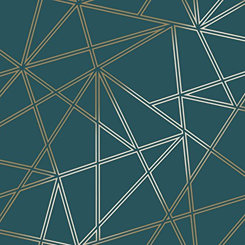 Apex - Papier peint géométrique - Triangle métallique de luxe - 3D - Palladium Holden Decor