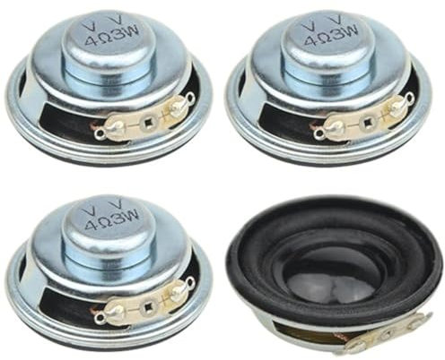 WMYCONGCONG 4 PCS 1.5 4ohm 3W Audio Speaker Stereo Woofer Loudspeaker for Arduino and DIY Speaker, Color Random