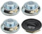 WMYCONGCONG 4 PCS 1.5 4ohm 3W Audio Speaker Stereo Woofer Loudspeaker for Arduino and DIY Speaker, Color Random