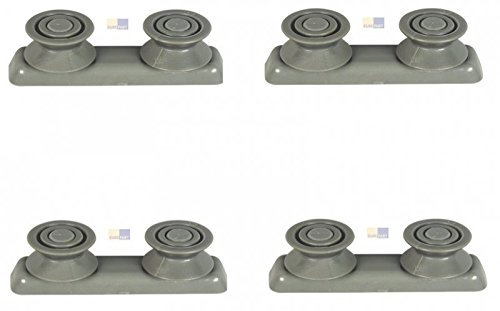 4x TOP ORIGINAL Gorenje Korbrollenhalter Schiene Korbrolle Spülmaschine 244489