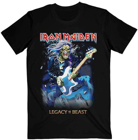 Iron Maiden Men's Eddie On Bass T-Shirt Black