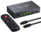 Conmutador Audio Óptico 4 Entradas Switch Óptico SPDIF con Mando Conmutador Toslink Cables Soporte LPCM2.0 DTS Dolby-AC3 para PS3 VHS Blue-Ray DVD y Amplificadores de Audio