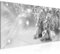 Runa Art Wandbild Engel 1 Teilig 100 x 40 cm Modern Bild auf Vlies Leinwand Abstrakt Feder Wohnzimmer Schlafzimmer Grau 025012c