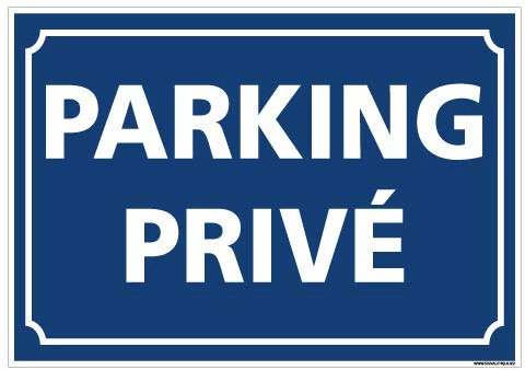 Signalétique.biz France - Panneau Parking Privé - Dimensions 150x210 mm - Aluminium 2 mm - Protection Anti-UV - Aluminium avec face en acier galvanisé