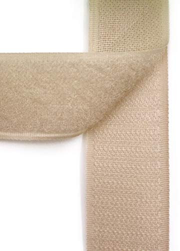 1m Klettband - Klettverschluss - 30mm Breite, 10 Farben (Beige)