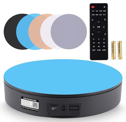 BAOSHISHAN Drehteller Elektrisch 35CM 60KG Automatische Drehteller mit Fernbedienung 360 Grad Drehteller für Fotografie Live-Video Schmuck-Display 220V