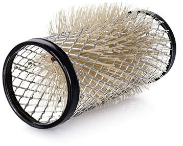 PONIK'S PROFESSIONAL - Metallwickler, Drahtwickler mit Borsten, Lockenwickler Metall 12 Stück, Haarwickler 28 mm, Haar Roller Set, Haarrollen Locken, Lockenwickler Set - Schwarz