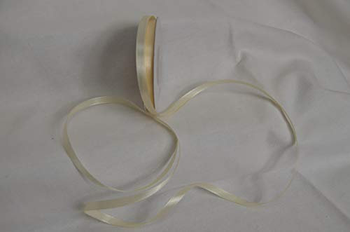 Schnooridoo Satinband 3mm/ 6mm/ 12mm/ 25mm/ 38mm/ 50mm viele Farben Geschenkband Hochzeit Weihnachten Geburtstag Schleifenband Dekoband (Creme, 6mm x 25m)