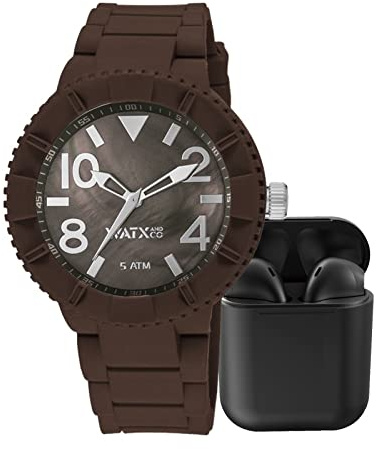 Watx Analog, WAPACKEAR7_L, braun, 49MM, Unkonventionell
