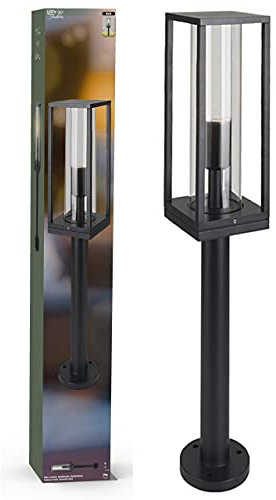 Proventa GlassTube Gehwegleuchte E27 1-flammig IP44 schwarz