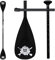 FunWater SUP Paddles - Paleta de remo ajustable de 4 piezas de aleación flotante portátil 2 en 1 - Remos ligeros y flotantes - Duradero y plegable - Acolchado eficiente, color negro