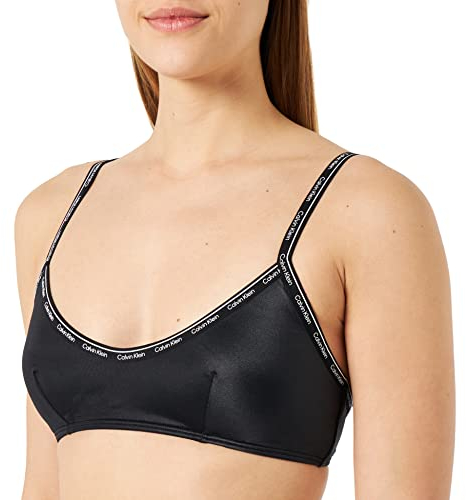 Calvin Klein Damen Bikinitop Bralette Gepolstert, Schwarz (PVH Black), M