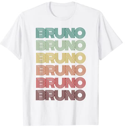 Retro-Vorname BRUNO spanischer Junge Geburtstag Namensschild T-Shirt