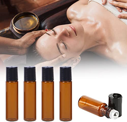 SEMINISMAR Roll On Glasflaschen für Ätherisches Öl,Braune Roll On Flasche Leer,Braunglas Öl Fläschchen,Ätherische Öle Roller Flaschen,für Ätherische Öle,Parfüm Aromatherapie,nachfüllbares,5 ml