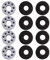 12 in 1 Präzisionsringe für PS5 Wireless Controller, Thumbstick-Anpassung Analogstick Zielhilfe Bewegung für Switch Pro für PS4 für XBox One-Controller