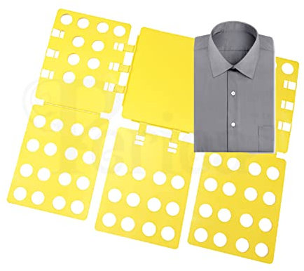 Periea ‘Shelly’ Adults T-shirt Folder Clothes Folding Board – 3 Colours (Yellow)