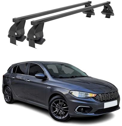 Querträger Menabo Kompatibel mit Fiat Tipo 2016-2024 Schwarz Omega