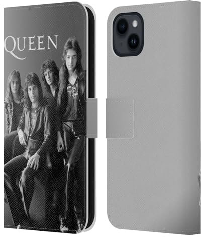 Head Case Designs Officially Licensed Queen Absolute Greatest Key Art Leather Book Wallet Case Cover Compatible With Apple iPhone 15 Plus