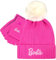 Barbie Wintermütze für Damen - Winter Beanie Mützen für Damen mit Handschuhen, Warme Beanie Mützen, Rosa Strickmütze, Rosa Mütze und Handschuhe, Einheitsgröße