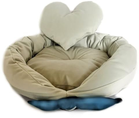 Love Gifts® weiches Kundekissen | Hundebett mittelgroße Hunde & kleine Hunde |Orthopädisches Hundebett |weiches Bett - Kissen |Grau