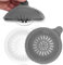 flintronic 2PCS Coladores de Drenaje de Silicona, Cubierta de Desagüe de Ducha, Tapón de Filtro Protector de Colator de Fregadero Plegable con Ventosa Fuerte para Bañera, Baño, Cocina (Gris+Blanco)