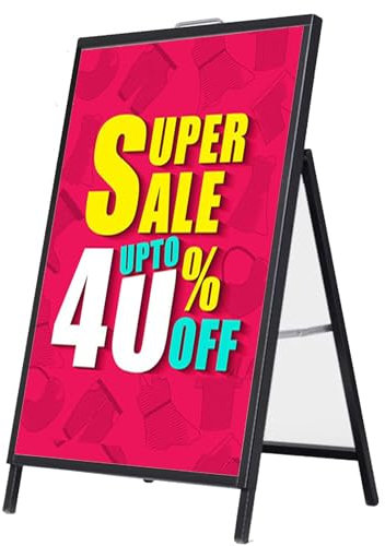 YYDSWTW Support de Panneau pour Affiches, présentoirs d'affiches réglables, Porte-Affiches, Panneaux A, Panneaux de chaussée 60 * 80cm Un Seul côté