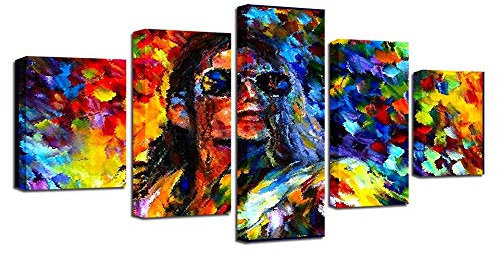RFCKMIRZ 5 Parties Deco Murale Chambre Peinture À L'Huile Moderne Peinture Posters L (100X55Cm) Impression Sur Toile Tableaux
