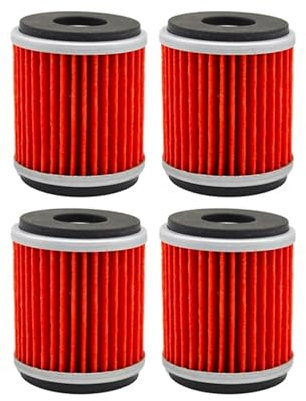 Ölfilter for MT125 YZF R125 VP125 YP125 Xmax 125 XG250 XT250 YBR250 CZD300 T110 Crypton YZ250F YZ450F YFZ 450(4pcs-red)