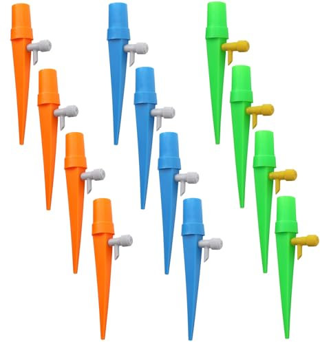 JCUGSBS 12 pcs Riego por Goteo para Macetas | Kit Riego por Goteo Automatico |Regar Plantas Vacaciones | Riego Automatico Macetas | Portatil-Regulable | Goteros para Riego