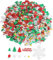 DERAYEE 4800 Stück Weihnachten Neujahr Metallic Folie Konfetti Pailletten Tisch Konfetti Helle Weihnachten und Neujahr Dekoration Set (100g)