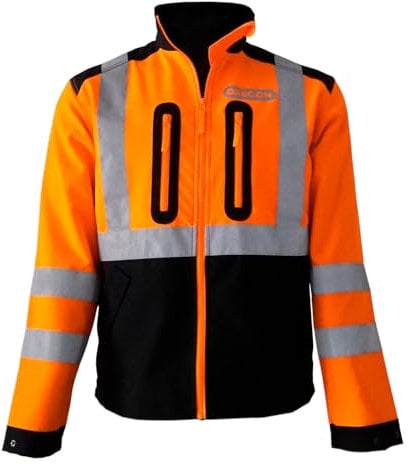Oregon Warnschutzjacke, Professionelle Klasse 3 Arbeitskleidung, Reflektierende Jacke, Frauen & Männer, Leichtes Stretch Material & Belüfteter Outdoor Mantel mit hoher Sichtbarkeit, Orange - Größe 3XL