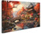 islandburner Bild auf Leinwand Schöne Herbstlandschaft Alter Pagodensee im asiatischen Stil Bilder Wandbilder Poster