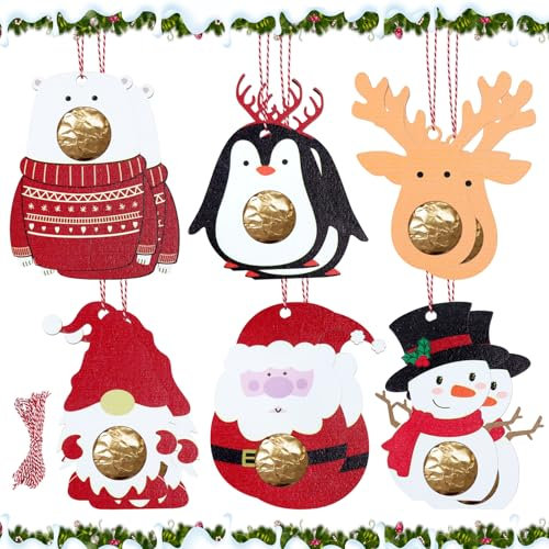 12 Stück Weihnachtsbaum Deko, Weihnachtsdeko Anhänger, Weihnachten DIY Fotorahmen, Weihnachten Foto Ornamente Anhänger, Weihnachtsbaum Anhänger, Rentier Christbaumschmuck für Weihnachtsbaum Deko
