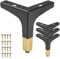 La Vane 5 inch Metal Furniture Legs, Set of 4 Modern Iron Diamond Triangle Furniture Feet DIY Replacement Black Gold for Cabinet Cupboard Sofa Couch Chair Ottoman