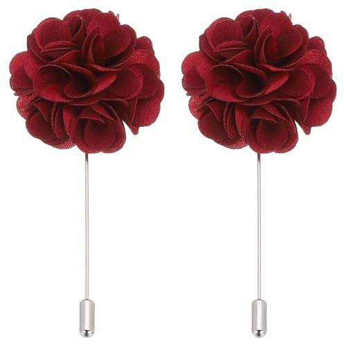 PATIKIL Boutonnière Mariage Homme en Forme de, Épingle de Revers pour Hommes, Fleurs de pour Costume de Mariage, Broche d'Anniversaire Remise des Diplômes
