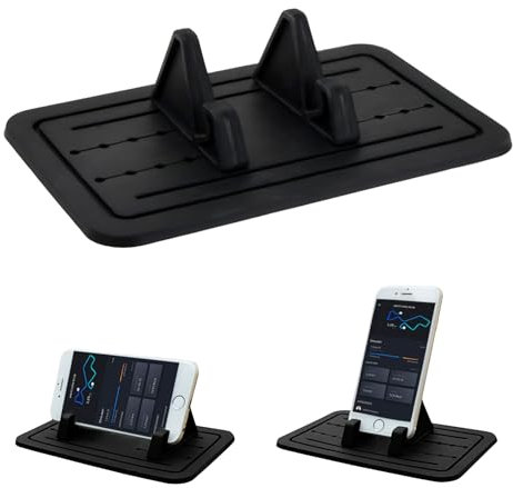 Kaslaider Support de Téléphone de Voiture Silicone, Porte-Téléphone Portable Automobile Antidérapant, Tableau de Bord Support de Téléphone Compatible avec Tous Les Smartphones
