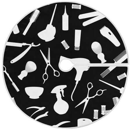 Tappeto Albero di Natale Hairdressing Equipment Gonna Albero di Natale Decorazioni Tappetino per Albero di Natale Elegante Copri Base Albero Natale per Home Decor Natale Capodanno L