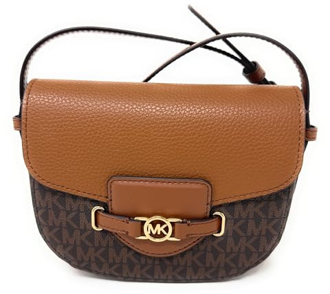 MICHAEL KORS Reed Small Saddle Crossbody Brown, Braun, Small