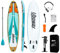Signstek Aufblasbares Stand Up Paddling Board Surfbrett SUP 320 x 81 x 15 cm, 200 kg Tragfähigkeit, Leichtgewicht, Surfboard Komplettset inkl. Paddel, Hochdruckpumpe und Rucksack