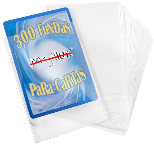 Majillux 300 Bustine Protettive Trasparenti per Carte Collezionabili Standard 66 x 91 mm - Ultra Resistenti e Chiare - Porta Card per Magic, Yu-Gi-Oh, Pokemon