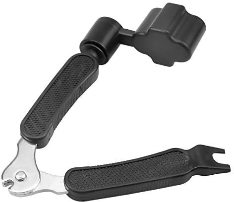 Kioiner Enrollador y Cortador de Cuerdas para Guitarra 3 en 1, Herramienta Multifuncional para Ajustar, Cortar y Extraer Pines de Puente, Ideal para Guitarra Acústica, Ukelele y Mandolina