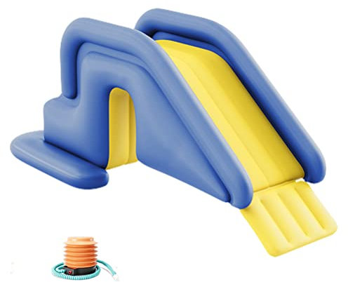 Thonlai Inflatable Water Slide, Compact Inflatable Climbing Wall Water Slide Park Outdoor Summer Fun for Kids (A)