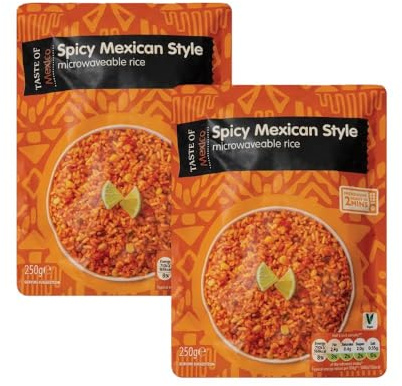Tropical Gold Taste Of Golden Mexican Style Microwaveable Rice 2 x 250g – Compatible with All Microwaveable Meal Solutions