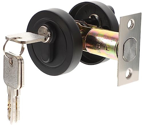 HOLIDYOYO Serratura a Catenaccio Monolaterale in Lega Di Zinco Anti-corrosione Chiave Per Porta D'ingresso e Camera Da Letto, Chiusura Sicura e Resistente Per Porte Interne Ed Esterne