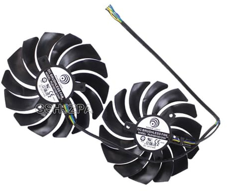 GSHJZPA GPU Kühlung Lüfter für MSI GTX 1050 1060 1070 1080 Ti Gaming X Z RX 570 580 5600 5700 XT PLD10010B12HH GTX 1070Ti Titanium 8G